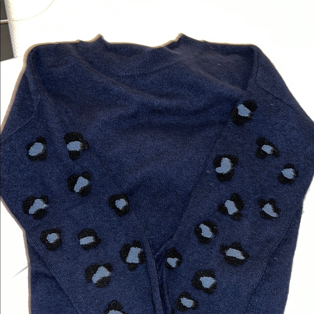 Aqua Cashmere Navy Sweater